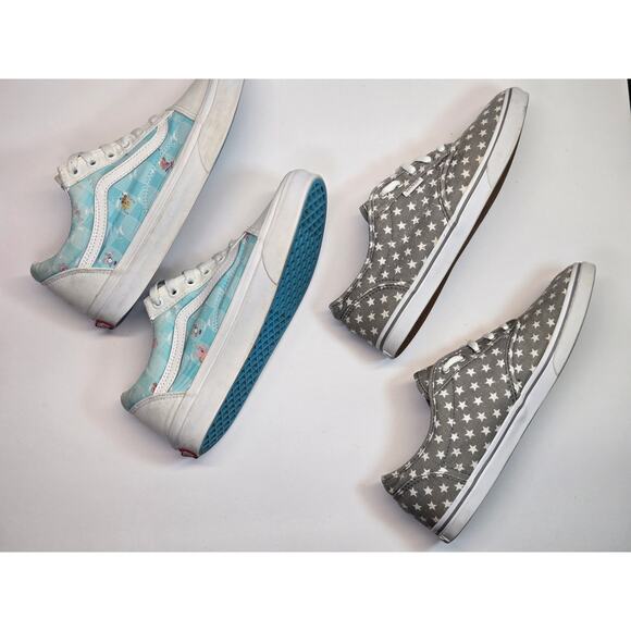 WMN 2 Pair Lot Vans Stars | Spongebob Low Top Skate Shoes Sz. 7.5 | Bundle - Picture 4 of 8